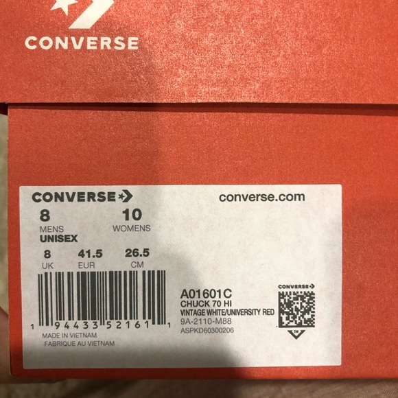 Converse hi top Crafted with love Valentines Day limited edition sneakers - Picture 10 of 14